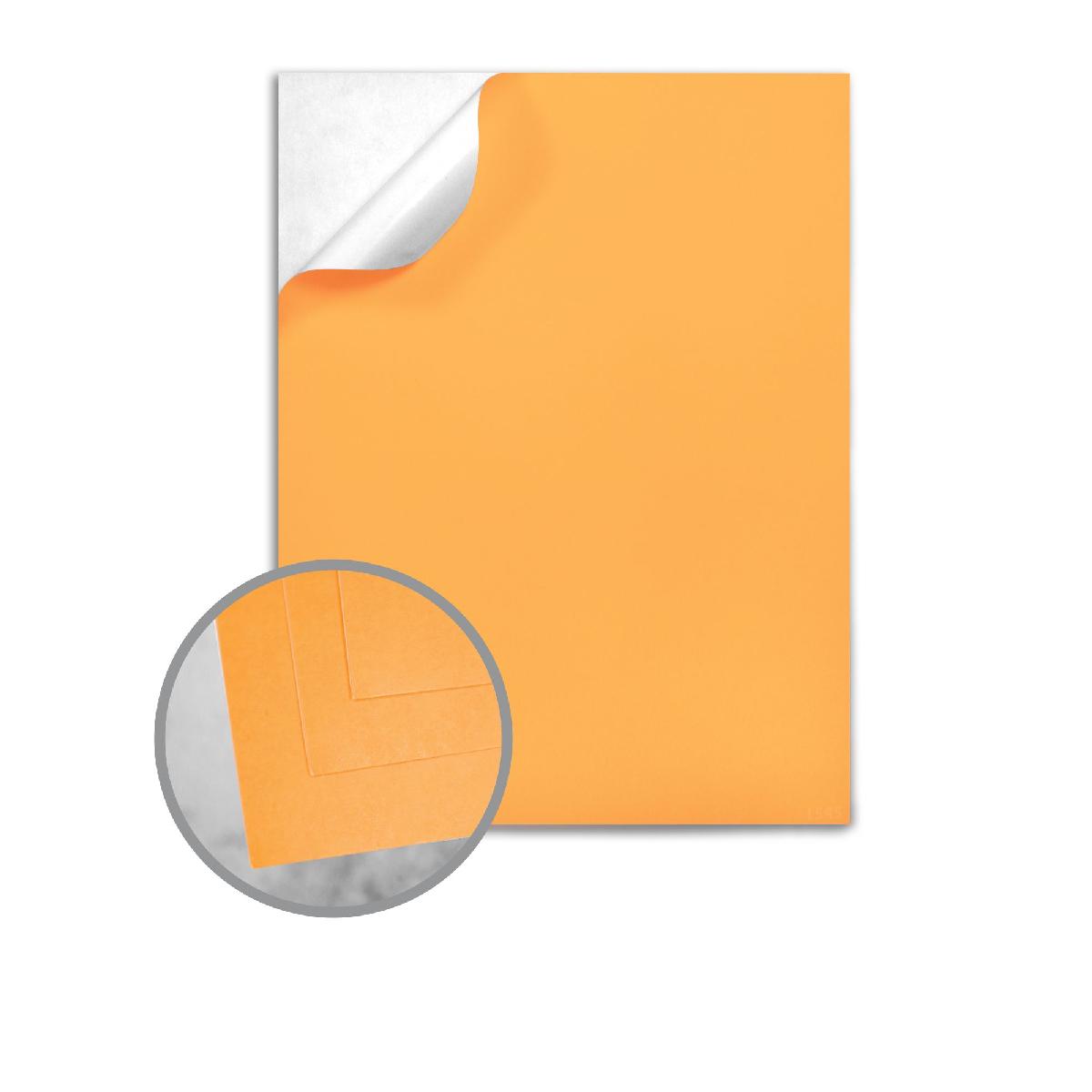 Strata® Score-Bak® Orange Fluorescent 60lb. Offset 80lb. Scoreback Pressure Sensitive 8.5x11 in. 100 Sheets Per Pack